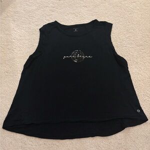 Pure Barre Sleeveless Black Workout Top Medium